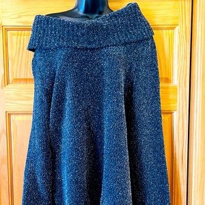 White House black-market off the shoulder acrylic sweater